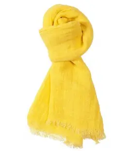 Žltý ľanový šál