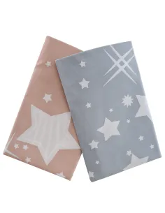 Prześcieradło bawełniane w kolorze starego różu, 90 x 107 cm 2