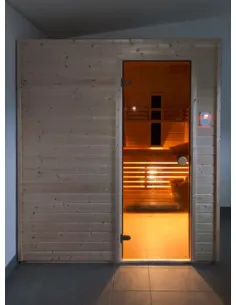Wewnętrzna sauna fińska 180x110cm (świerk/abachi)