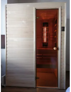Wewnętrzna sauna fińska 130x100cm (świerk/abachi/dąb) 2