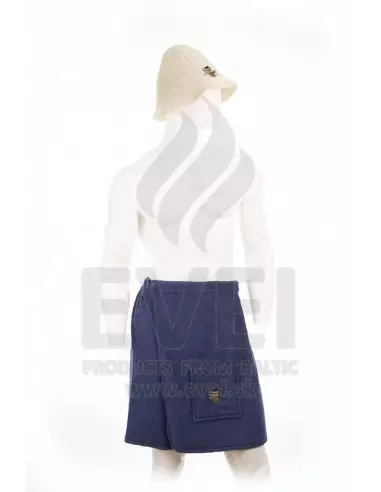 Kilt do sauny pánsky 100 % bavlna, modrý