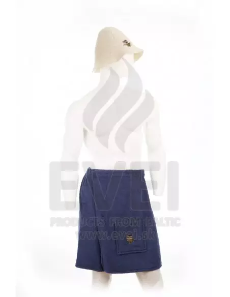Kilt do sauny pánsky 100 % bavlna, modrý