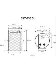 Piec do sauny na drewno SKAMET SSY-110 GL 2