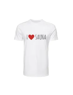 Damska koszulka bawełniana I love Sauna