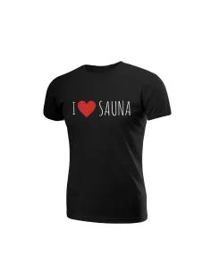 Męska koszulka bawełniana I love Sauna