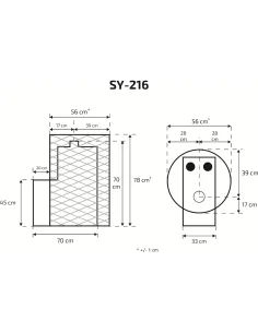 Piec do sauny na drewno SKAMET SY-216 GL 2