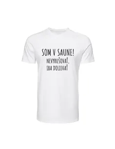 Męska koszulka bawełniana "Jestem w saunie, nie...