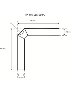 Kolano rury spalinowej Skamet TP-4x6 115-90 2