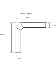 Kolano rury spalinowej Skamet TP-3x3 120-90 2