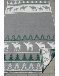 Vlnená deka Sob zelená 130x200cm 2