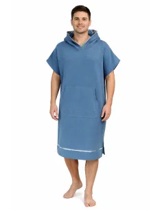 Ponczo z kapturem, dżins