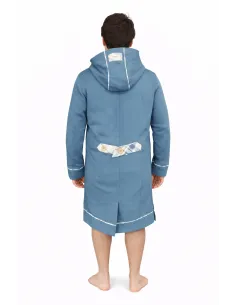 Niebieskie poncho zapinane na zamek 2