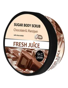 Cukrový telový peeling Fresh Juice čokoláda a marcipán,...