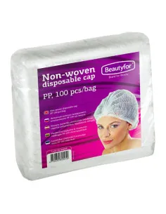 Beautyfor jednorazowe czepki plisowane 14 g/m², 100 szt.