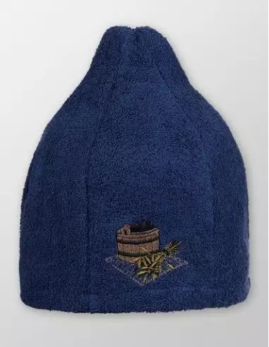 Klobúk do sauny 100 % bavlna Modrý