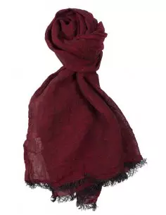 Ľanový šál Tmavo červený