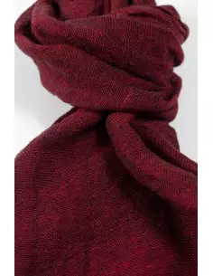 Ľanový šál Tmavo červený 2