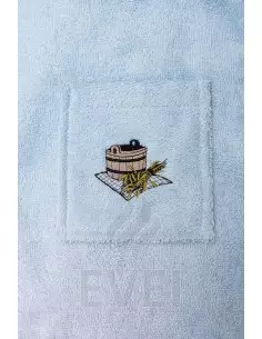 Kilt do sauny 100 % bavlna Jasno modrý 2