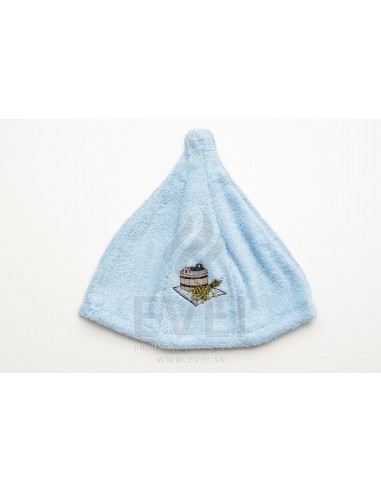Čepice do sauny 100% bavlna jasno modrá