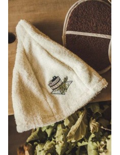 Čepice do sauny 100 % bavlna krémová