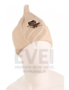 Klobúk do sauny 100 % bavlna Krémová