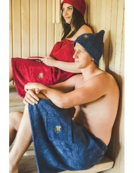 Čiapka do sauny 100 % bavlna Modrá