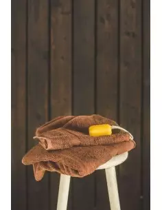 Ręcznik bawełniany brązowy, 70 x 140 cm 2