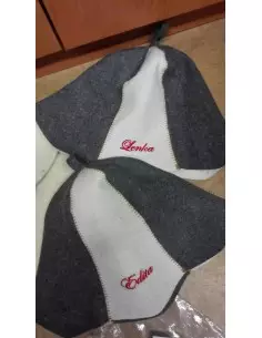 Klobúk do sauny s logom 100 % vlna 2
