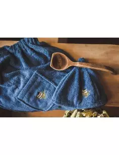 Set do sauny pánsky, 100 % bavlna, modrý