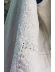 Lniana torba dwustronna w kolorze niebieskim 2