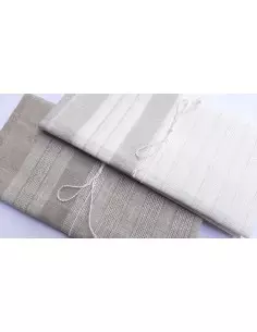 Ľanová utierka sivo biela,50cm x 70cm 2