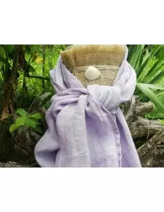 Slabo fialový ľanový šál 2