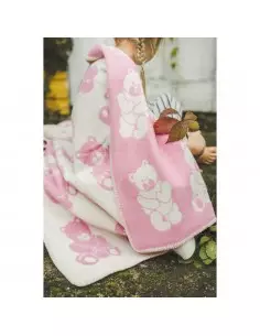 Vlnená deka Medveď, 90x130cm