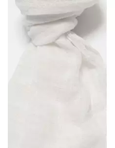 Ľanový šál biely 2