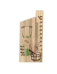 Teplomer a presýpacie hodiny do sauny