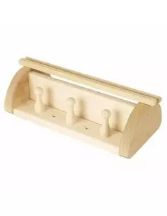 Drewniana półka do sauny z wieszakami 29 x 13 x 9 cm 2