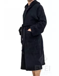 Bavlnený župan Čierny