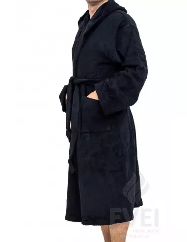 Bavlnený župan Čierny