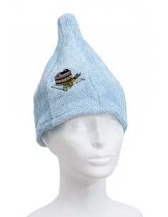 Čiapka do sauny 100 % bavlna jasno modrá