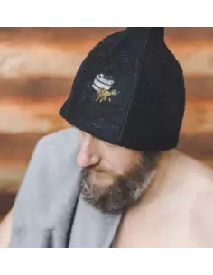 Klobúk do sauny 100 % bavlna Čierny 2