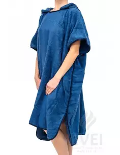 Pončo s kapucňou Modré 80*90 cm