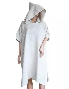 Ponczo z kapturem, len 80 x 90 cm