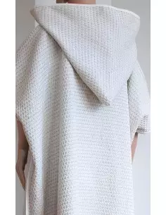 Ponczo z kapturem, len 80 x 90 cm 2