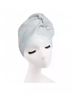 Turban na głowę lniano-bawełniany, waflowy