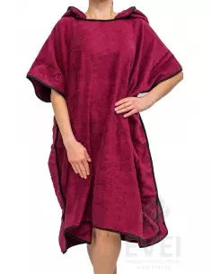 Ponczo z kapturem Bordo 90*100 cm