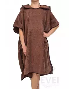 Pončo s kapucňou Hnedé