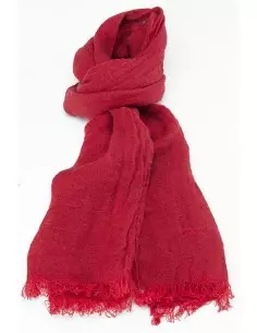 Červený ľanový šál