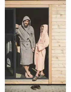 Szlafrok bawełniany szary