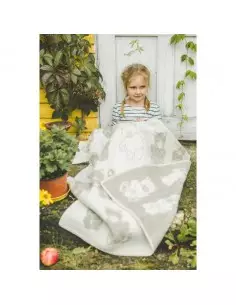 Koc wełniany Bear, jasnobrązowy 90 x 130 cm