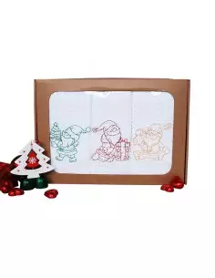 Ręczniki kuchenne do pakowania prezentów "Dziadek Mróz" 2